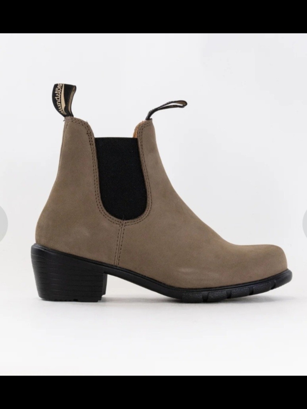 Blundstone Taupe Chelsea Ankle Boot with Black Elastic